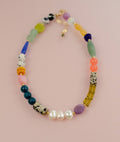 Pearl Beaded Necklace | Multicoloured