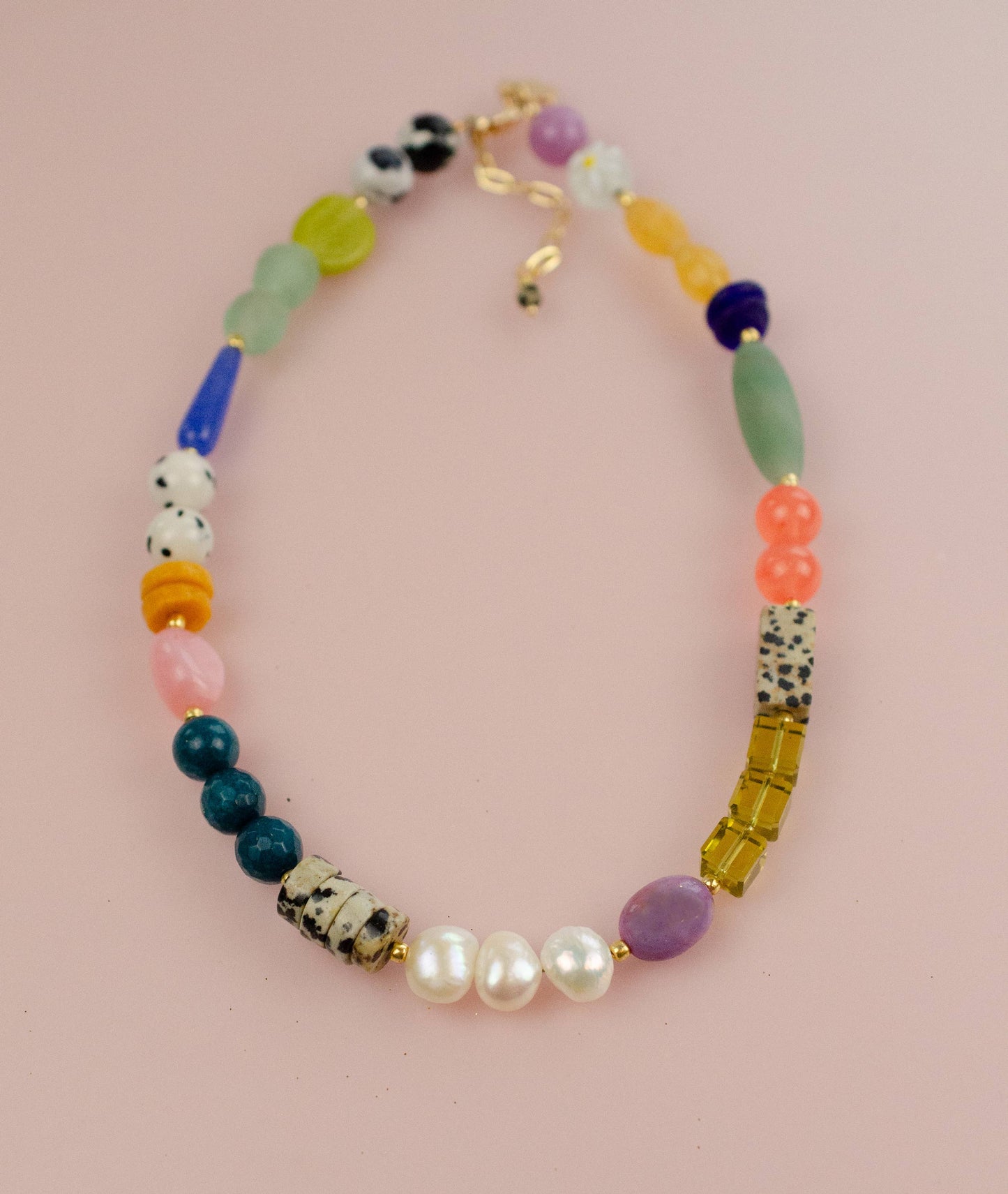 Pearl Beaded Necklace | Multicoloured