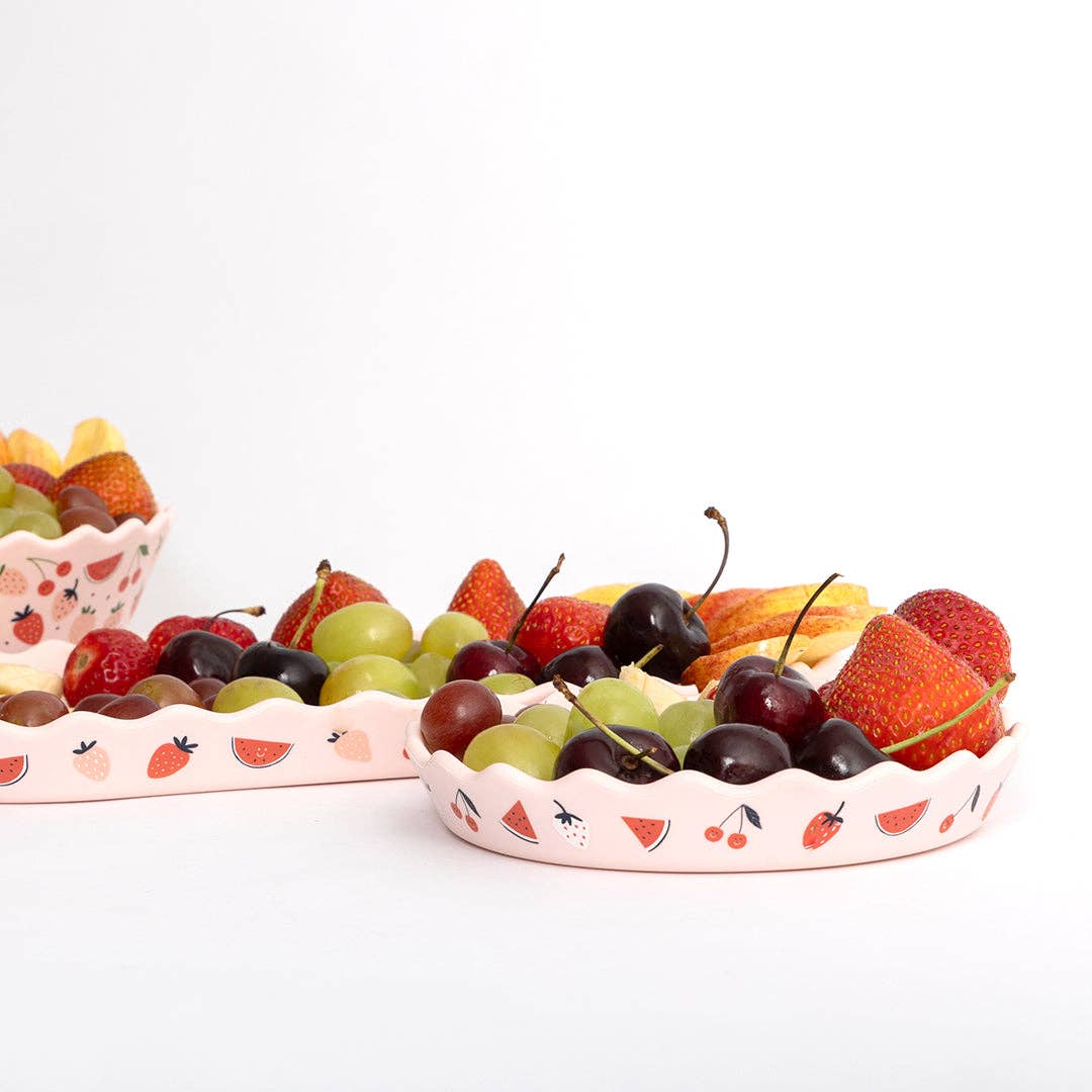 Pink Fruits | Silicone Bowl and Plate Set