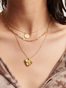 Heart Stone Gold Plated Necklace