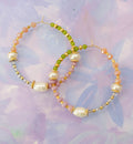 Jules | Pearl and Pastel Beaded Hoops