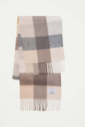 Lambswool Scarf | Gold Square Check