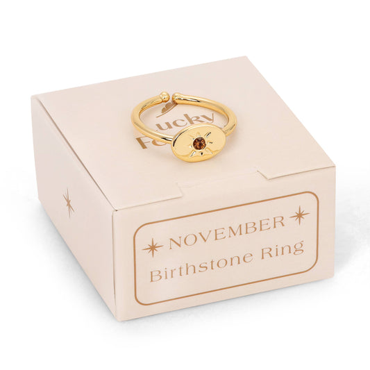 Birthstone Signet Ring | November/Citrine