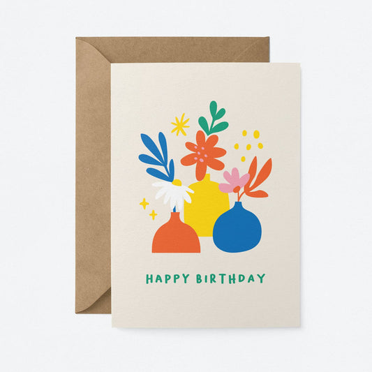 Birthday flowers - Greeting Card