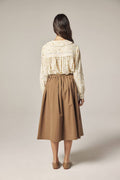 Peter Pan Collar Blouse | Yellow & Olive