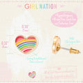 Rainbow Heart | stud earrings