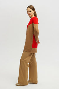 Colour Block Jacquard Knit Jumper