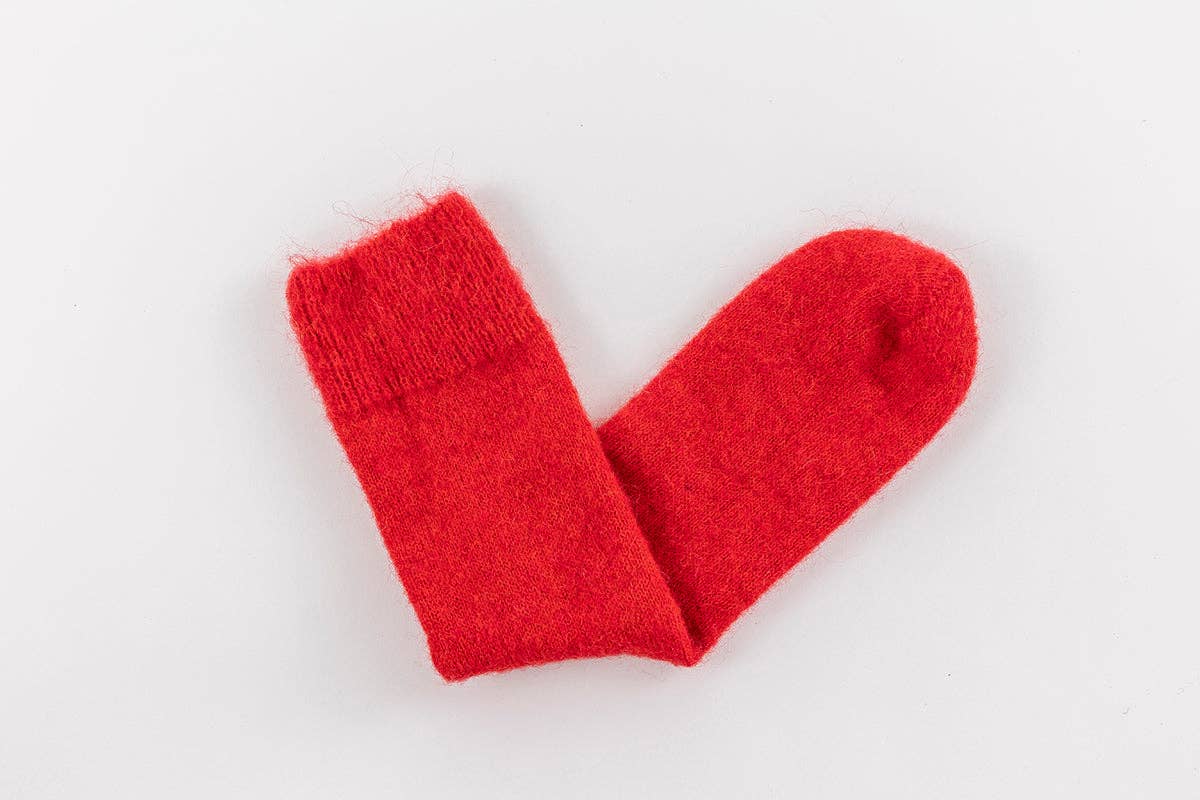 Ultra Soft  Alpaca Socks |  Red