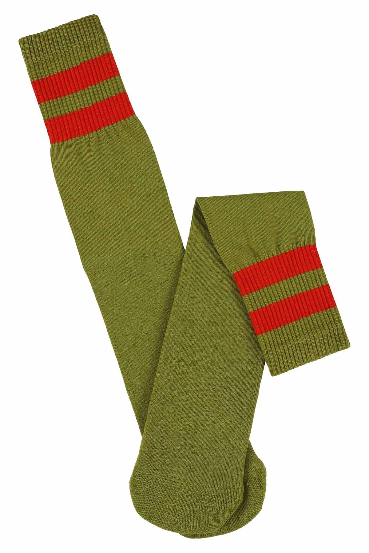 Unisex Tube Socks | Olive & Molten Lava