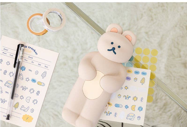 3D Soft Bear Pencil Case