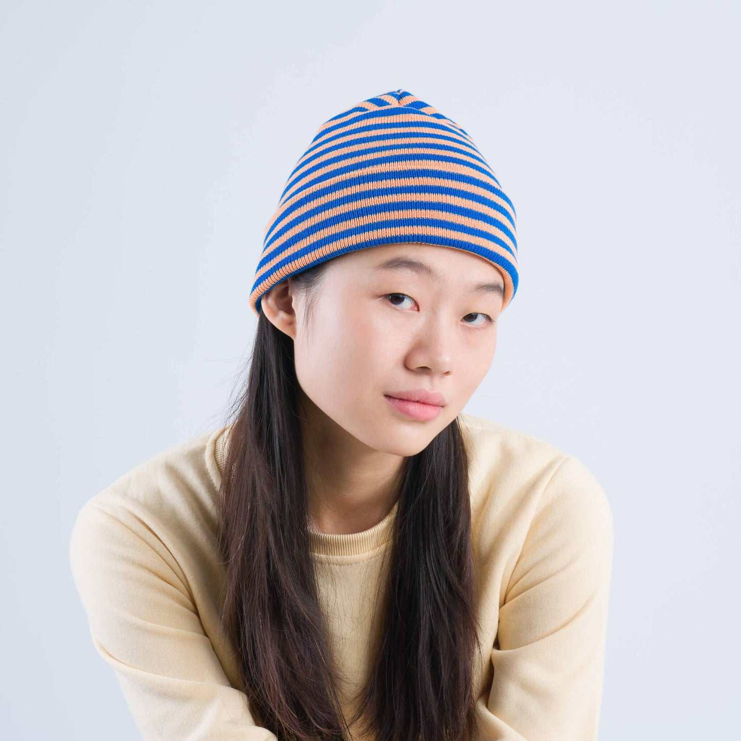 Simple Stripe Knit Beanie | Various Colors