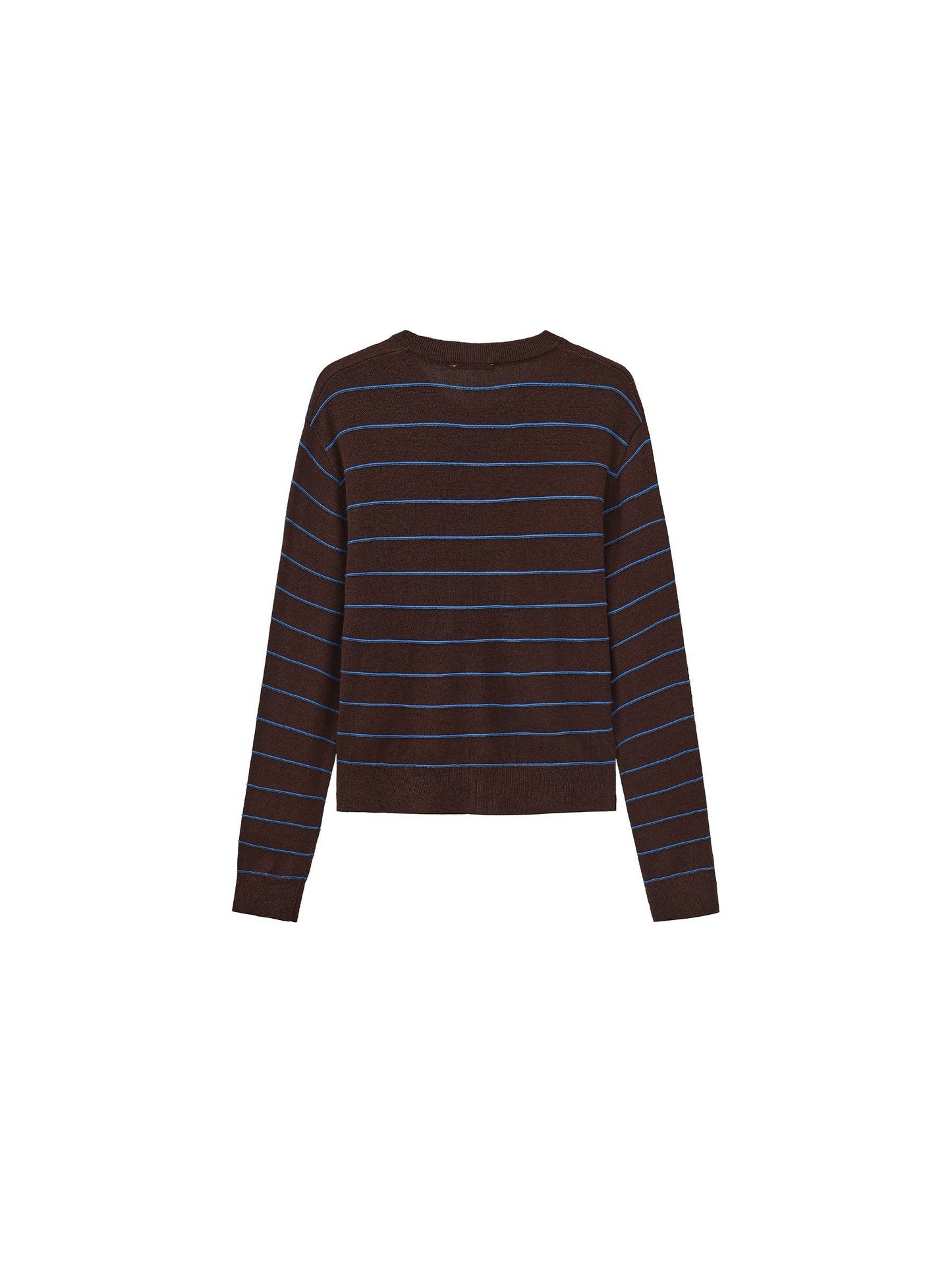Striped Long-Sleeve Knit Cardigan | Two Colours