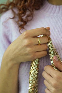 Pastel Jewelled Wiggle Ring