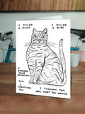 I Killed A Mouse Greeting Card | David Shrigley