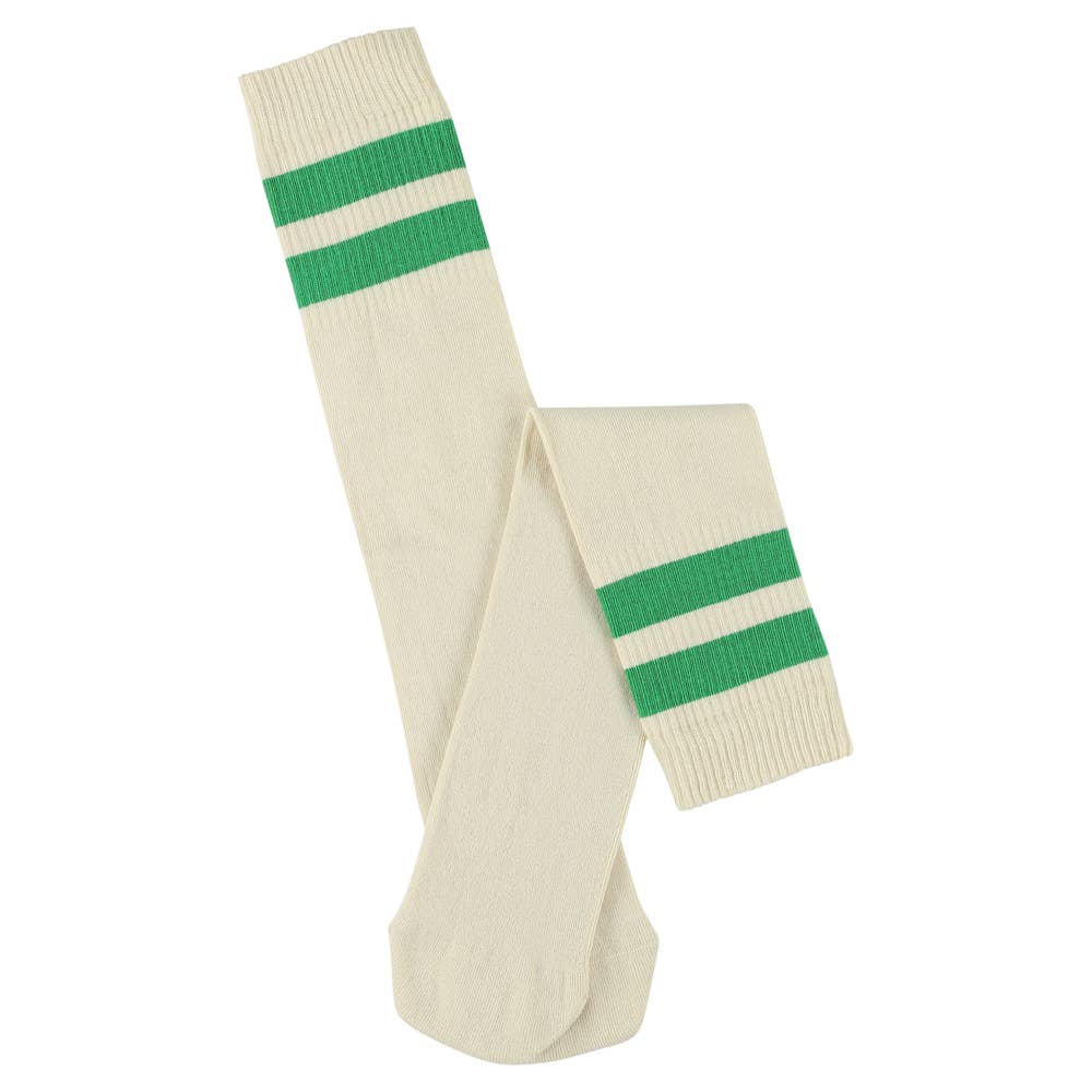 Unisex Tube Socks | Ecru & Bright Green