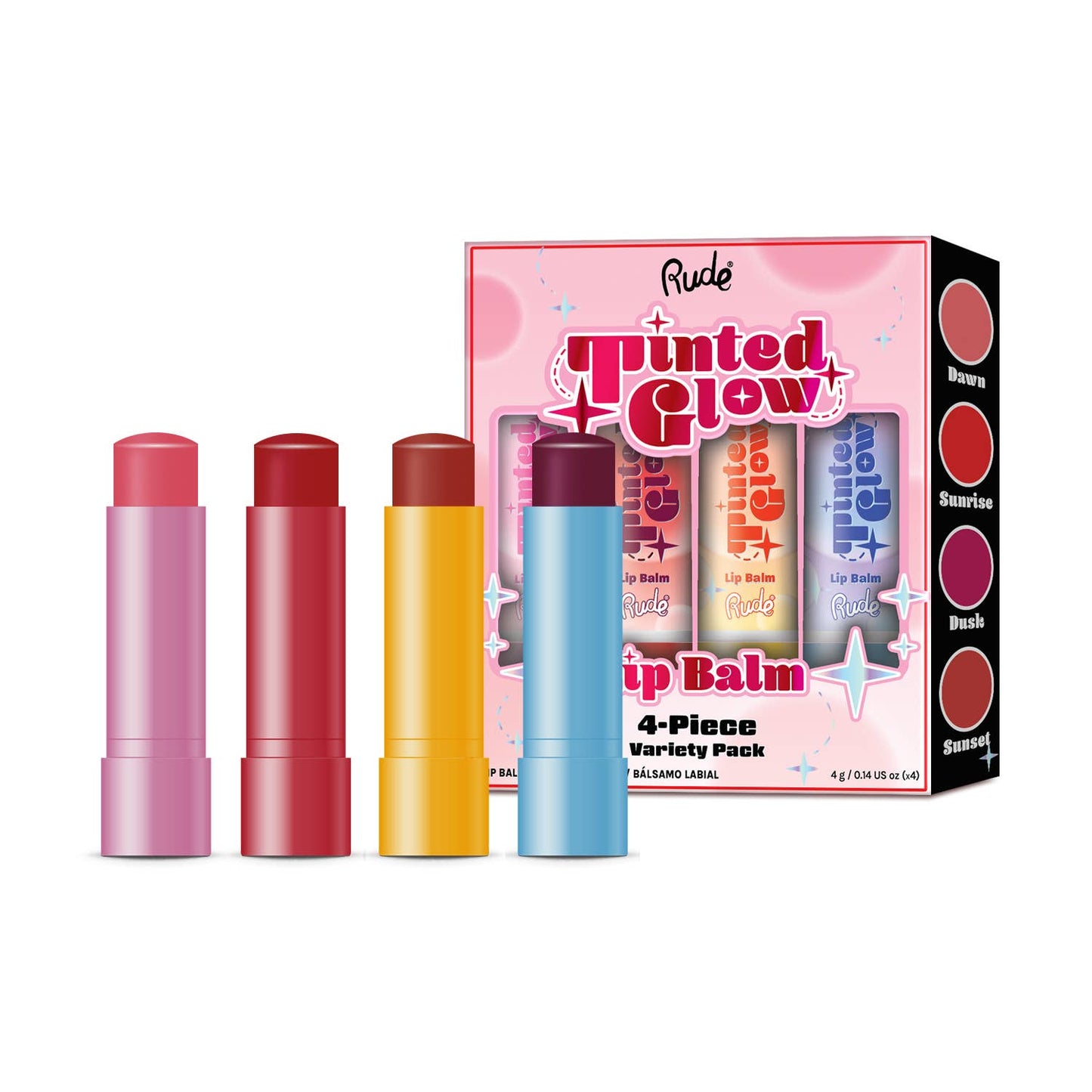 Tinted Glow Lip Balm | 4 Piece Set