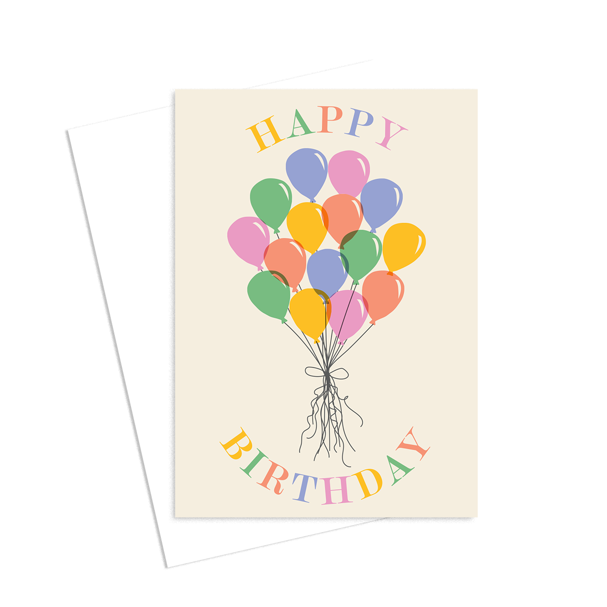 Birthday Ballons Greeting Card