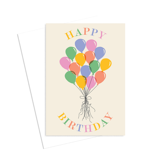 Birthday Ballons Greeting Card