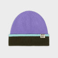 Wool Beanie | Purple Khaki & Mint