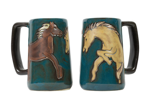 Mara Stoneware Stein | Horses