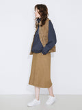 Denim Waistcoat | Saddle Brown