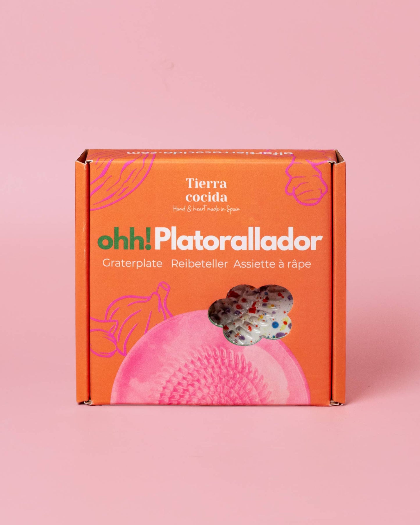 Small Ceramic Garlic Grater Plate / Sand