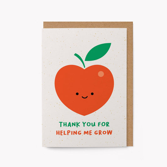 Thank you for helping me grow - Teacher Card