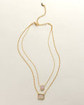 Power of Two Necklace Set | Rose & Druzy Quartz