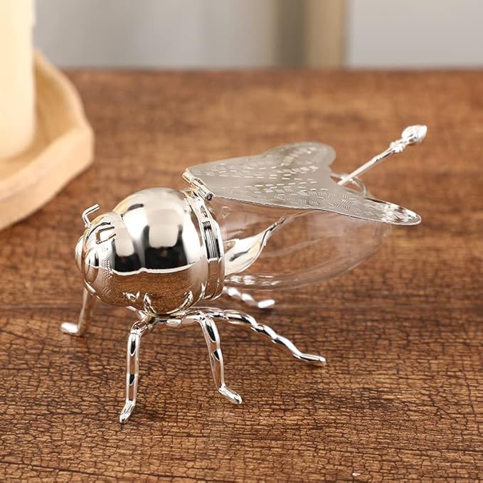 Bumblebee Honey Jar | Silver & Gold