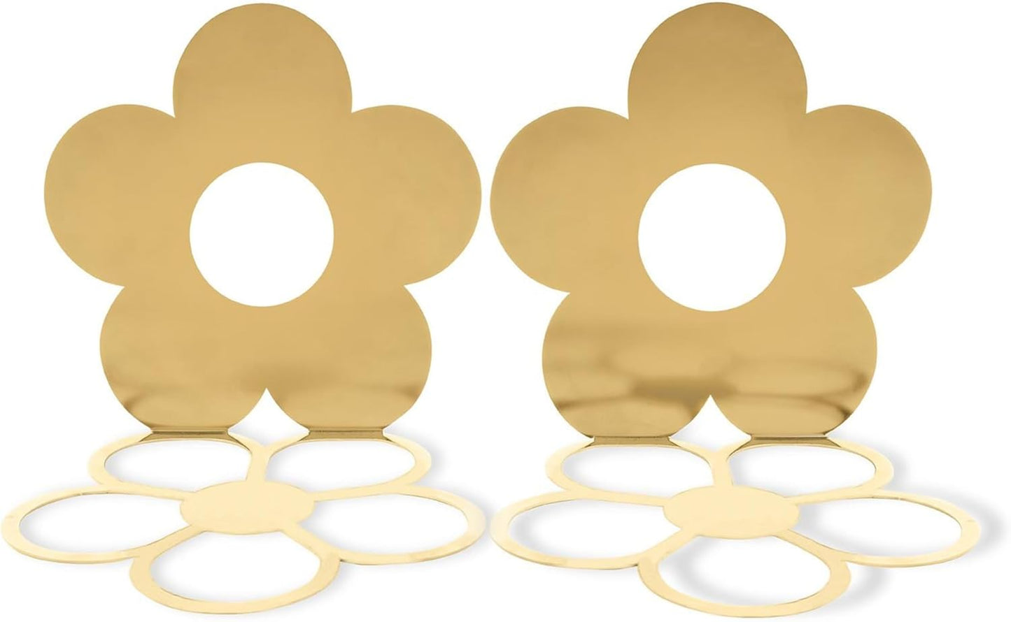 Flower Bookends | Gold