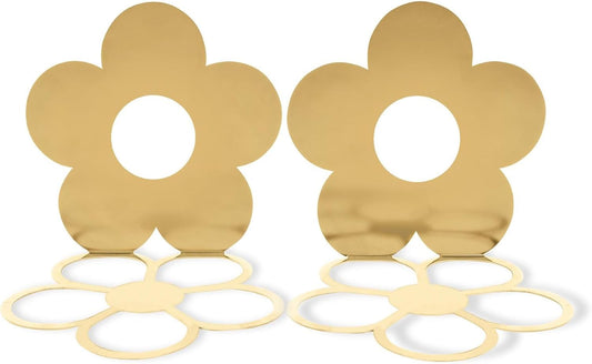 Flower Bookends | Gold