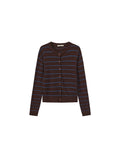 Striped Long-Sleeve Knit Cardigan | Two Colours