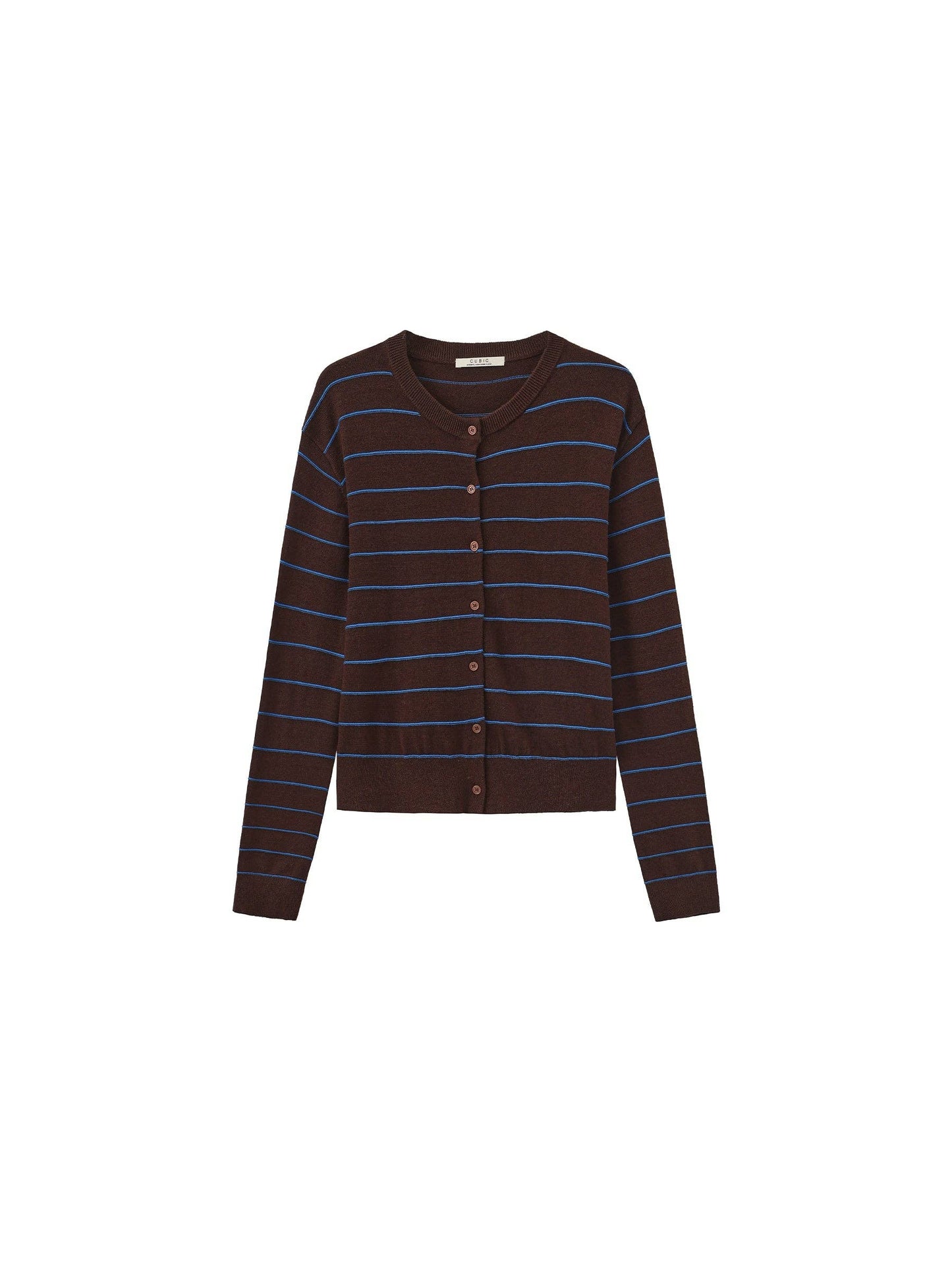 Striped Long-Sleeve Knit Cardigan | Two Colours