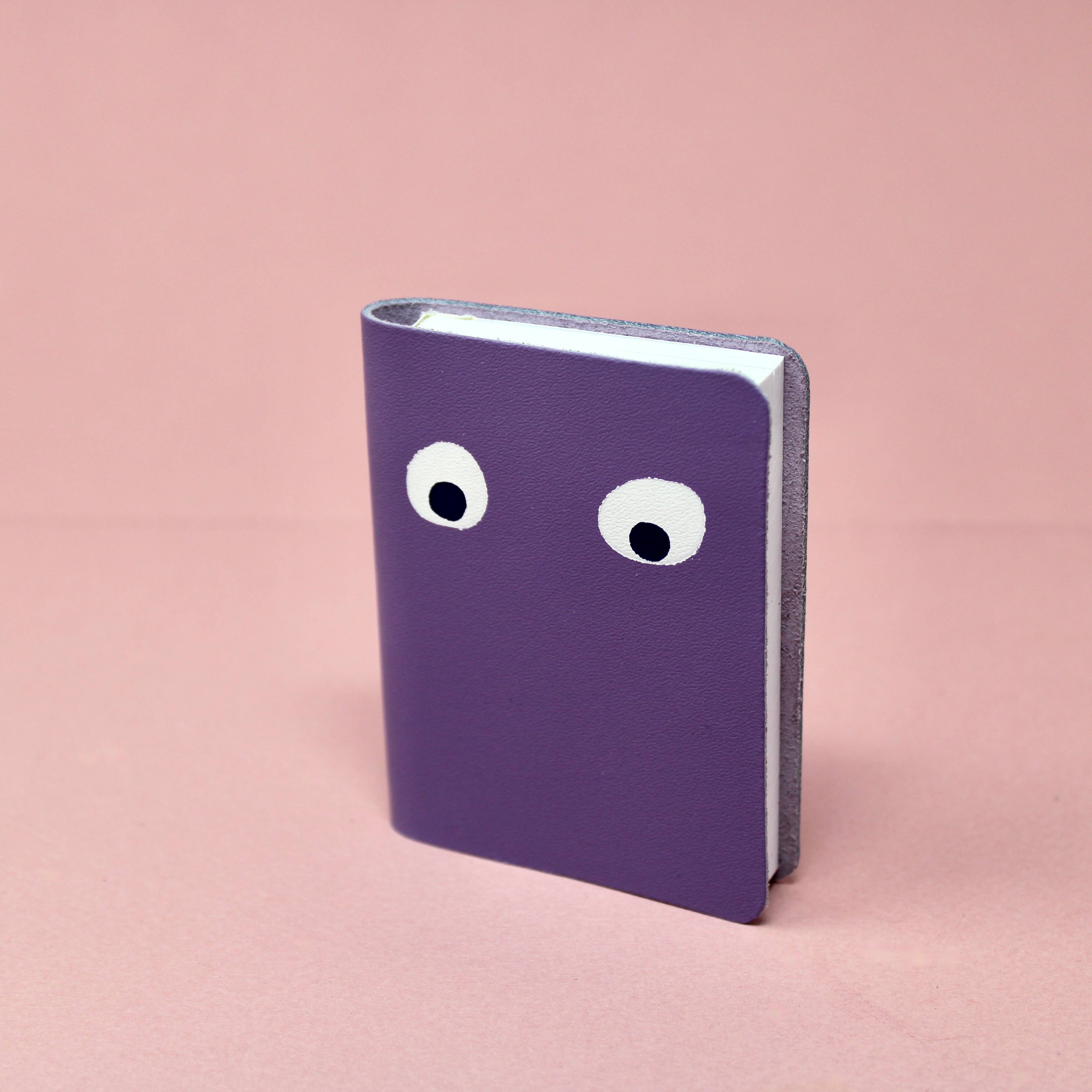 Googly Eye Mini Leather Notebook | Black