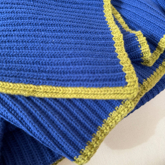 Ribbed Trim Blanket | Electric