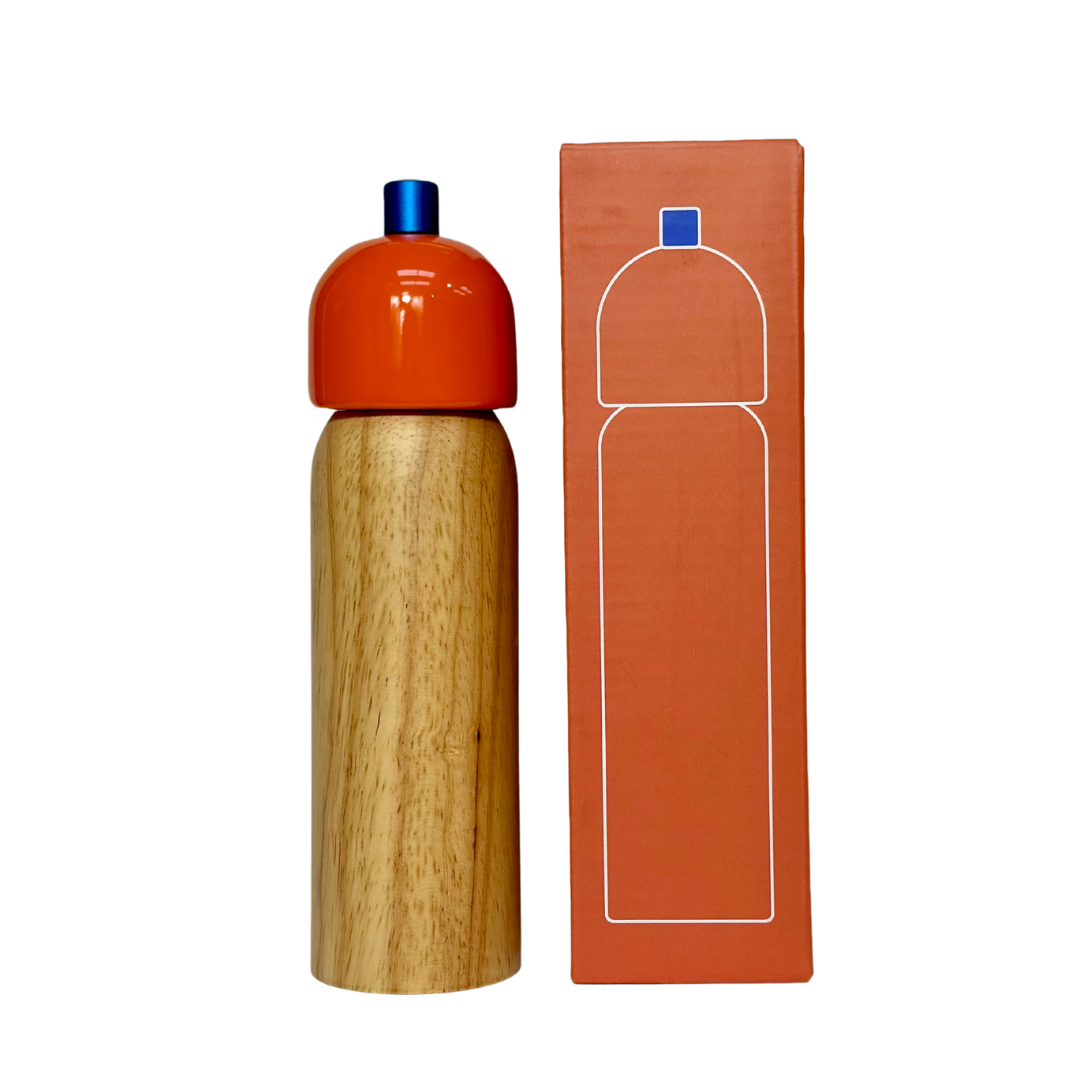 Large Salt & Pepper Grinder | Orange & Blue