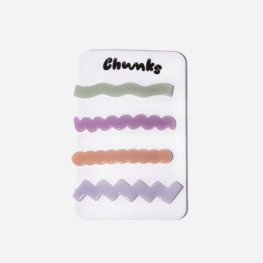 Hair Slide Set | Pastel Squiggle