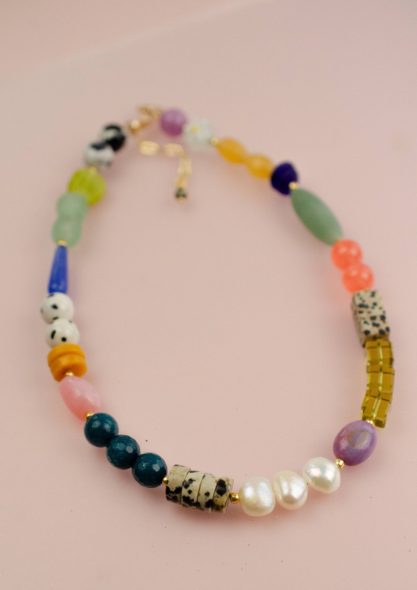 Pearl Beaded Necklace | Multicoloured