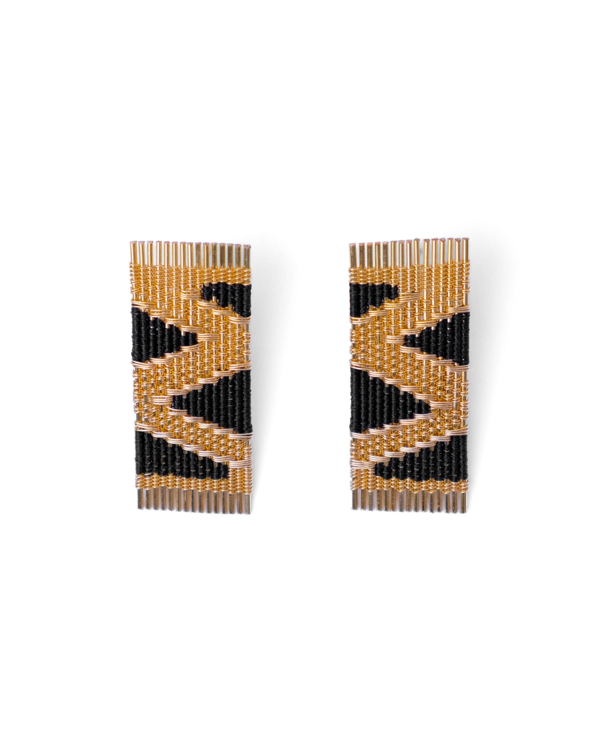 Wire and Cord Ines Earring | Black