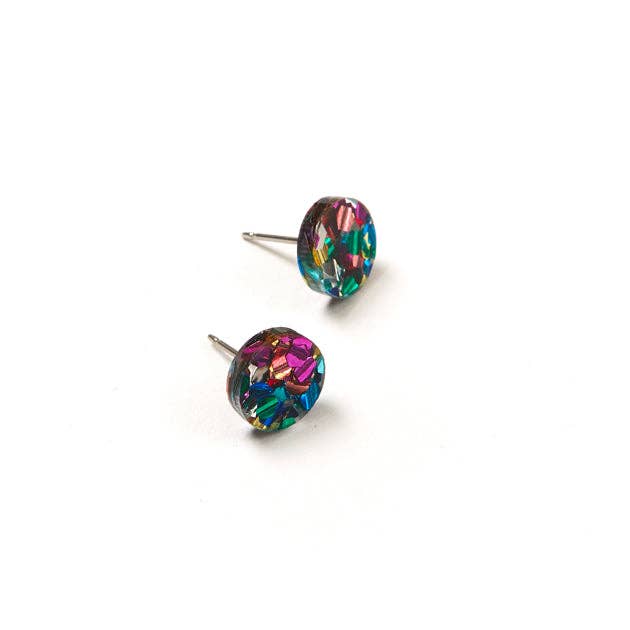 Mini Circle Stud Earrings | Disco