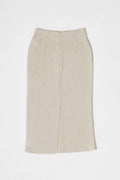 Miranda Skirt | Textured Midi Skirt with Back Slit