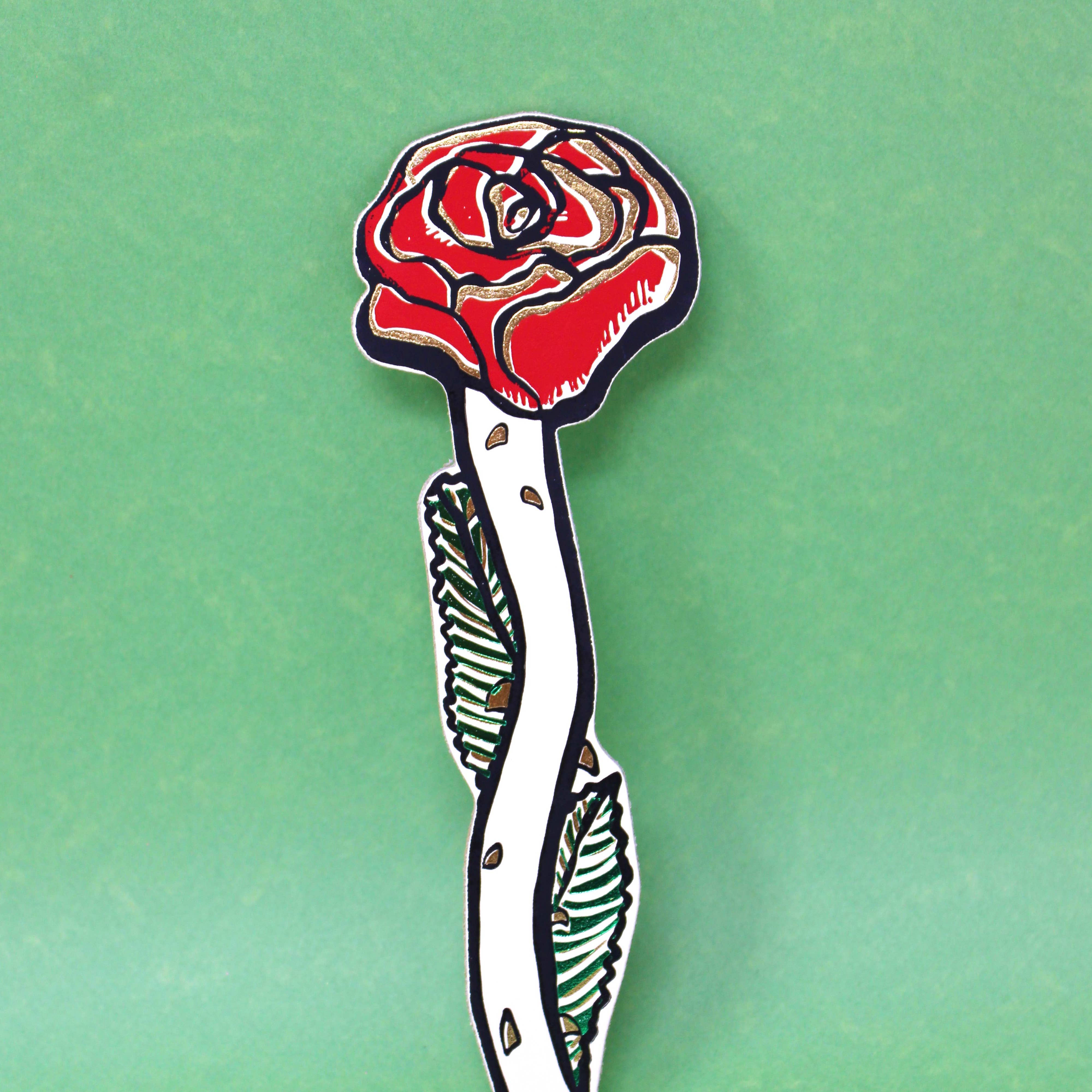 Rose Bookmark | Black