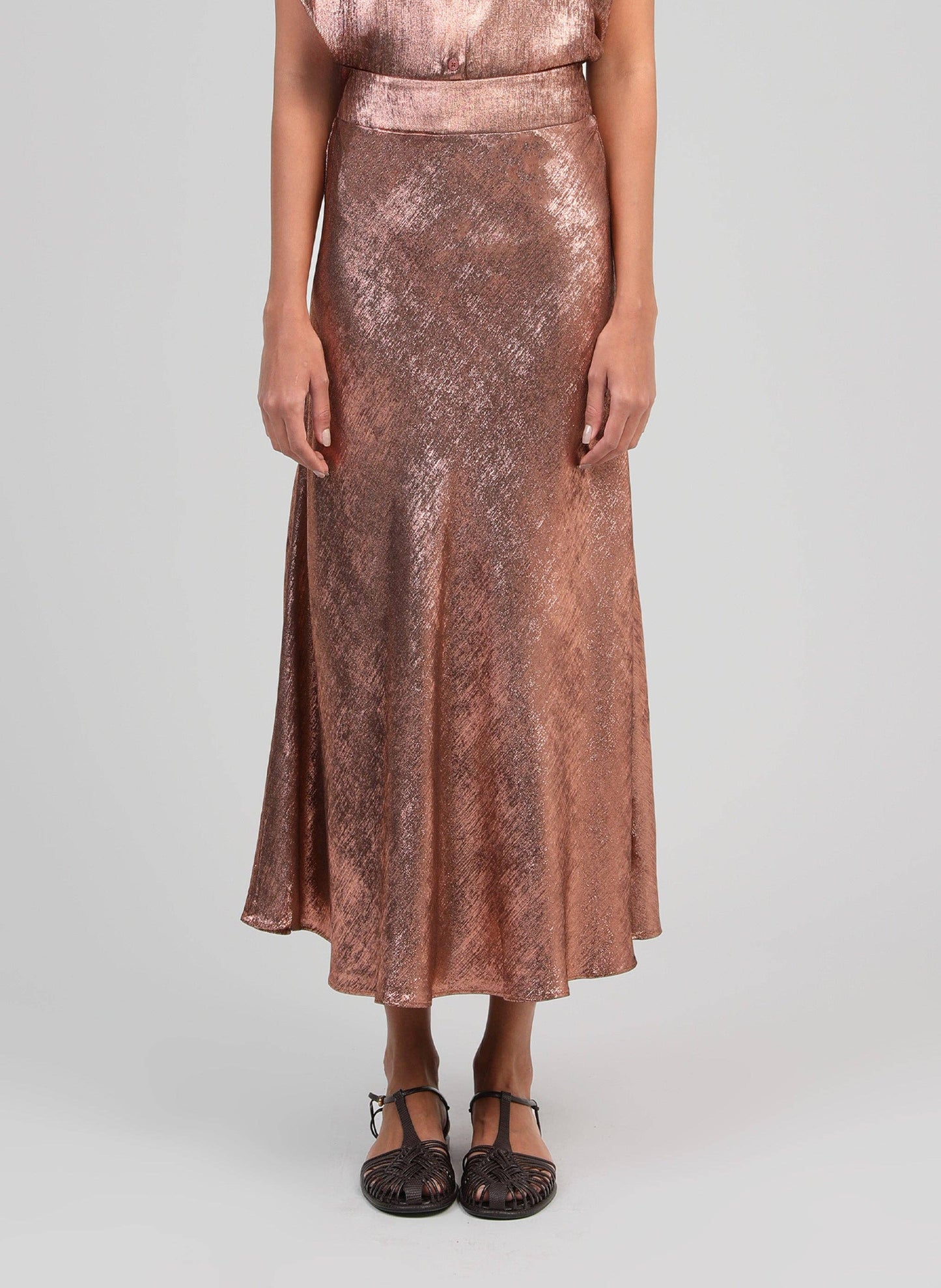 Janymala Long Skirt | Bronze