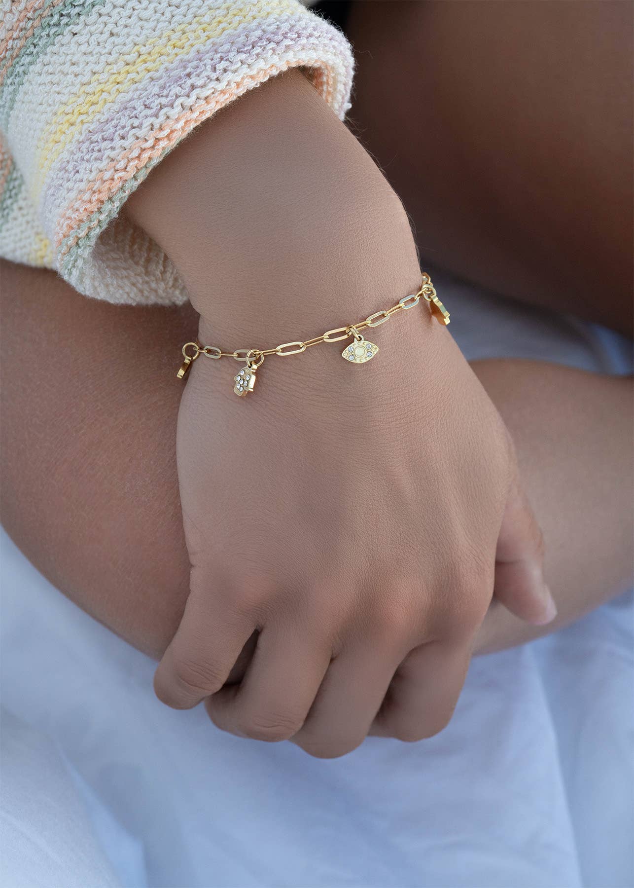 Hamsa & Evil Eye Charm Bracelet | more colours avail