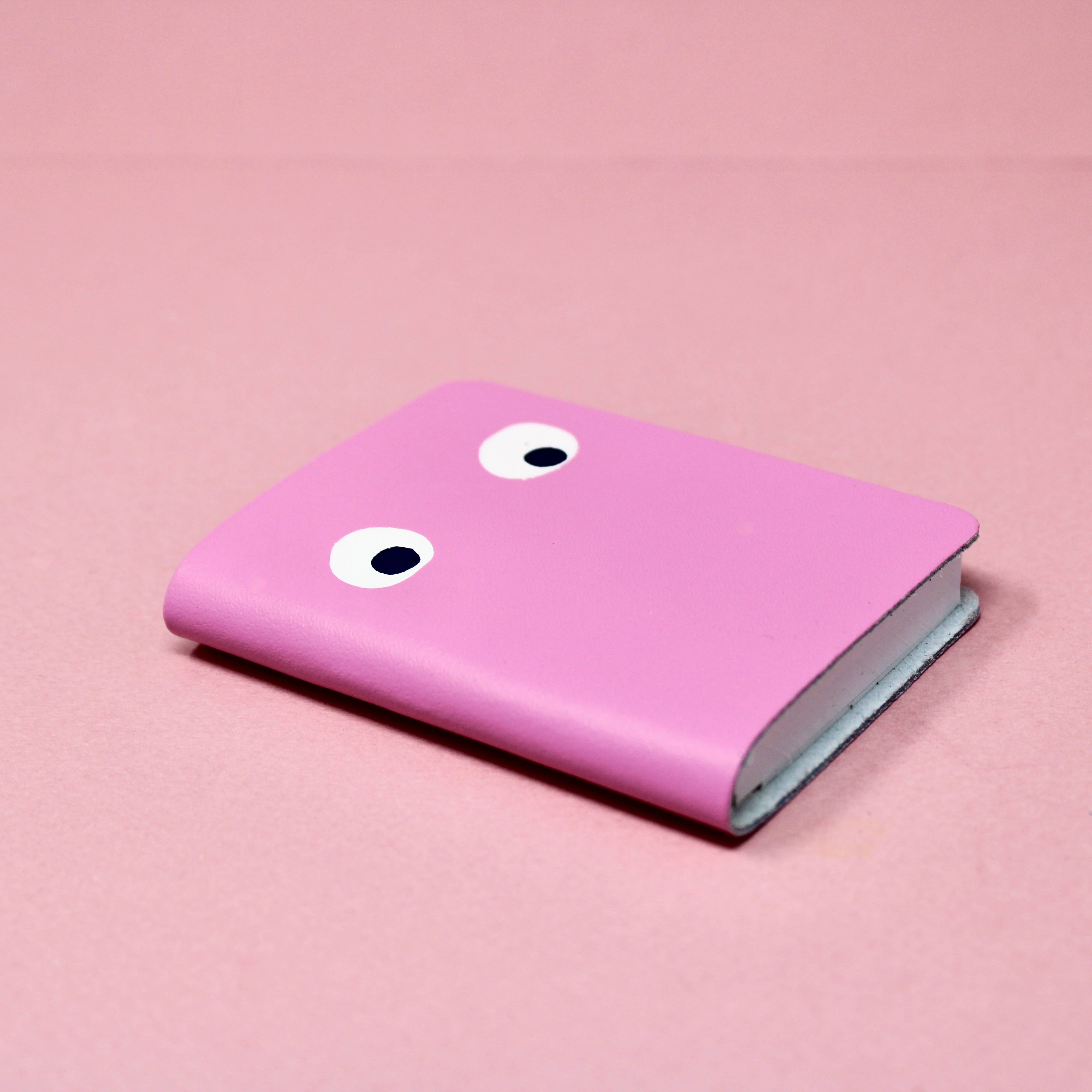 Googly Eye Mini Leather Notebook | Apple Green