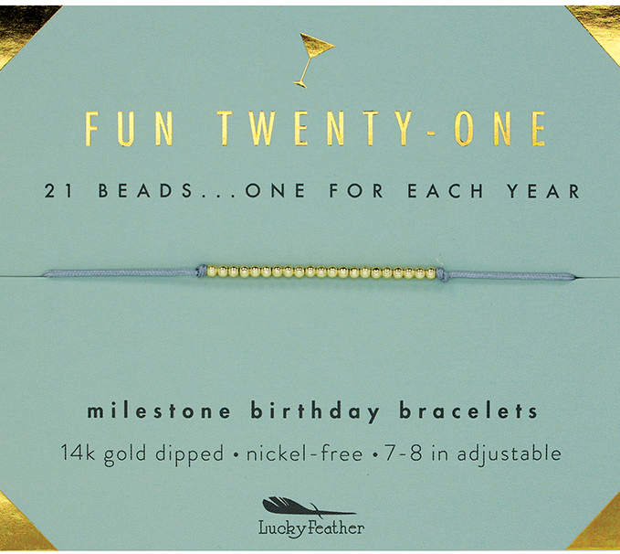 Milestone Birthday Bracelet | Twenty-One