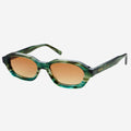 Tokyo Rectangular Sunglasses | Emerald