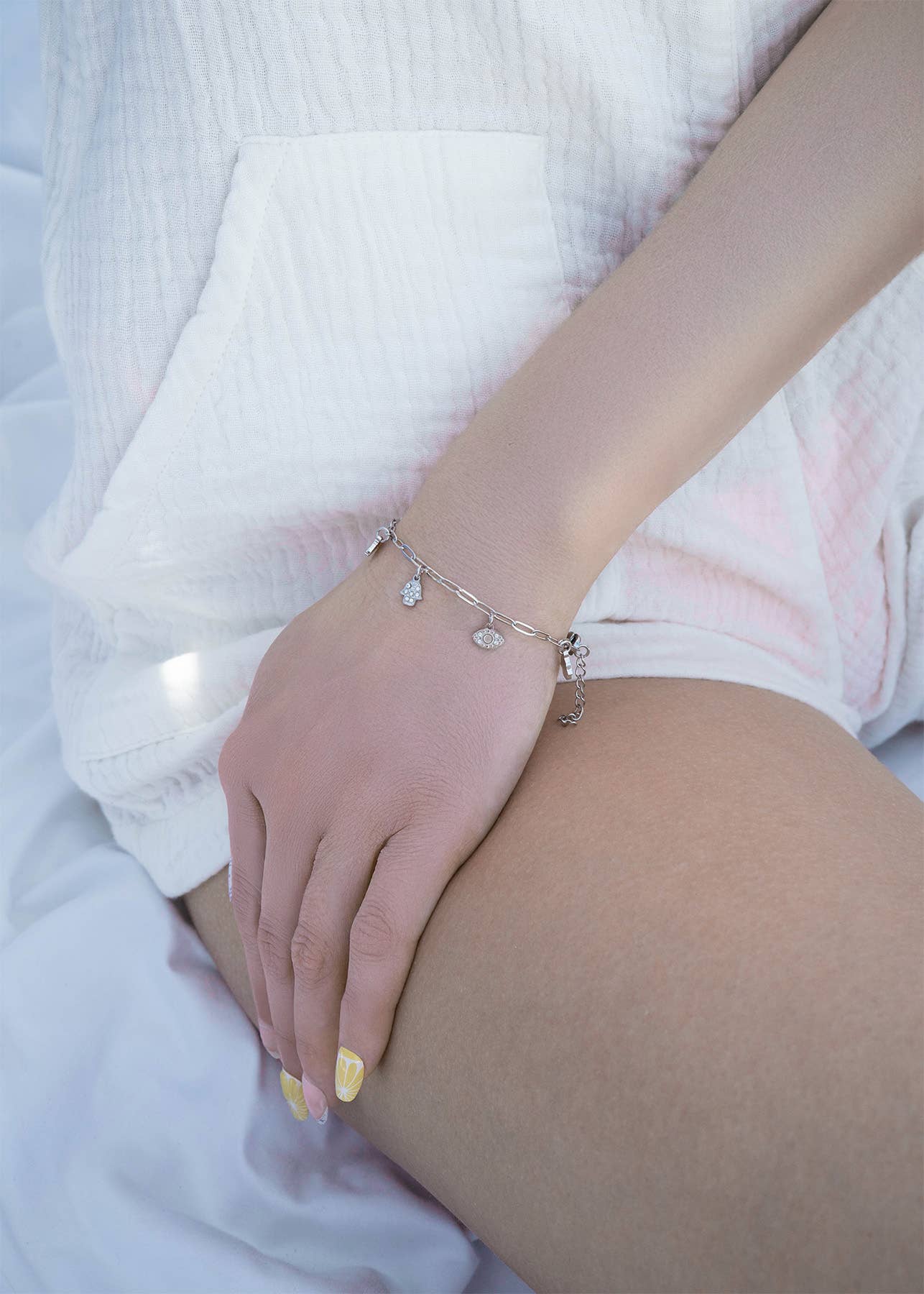 Hamsa & Evil Eye Charm Bracelet | more colours avail