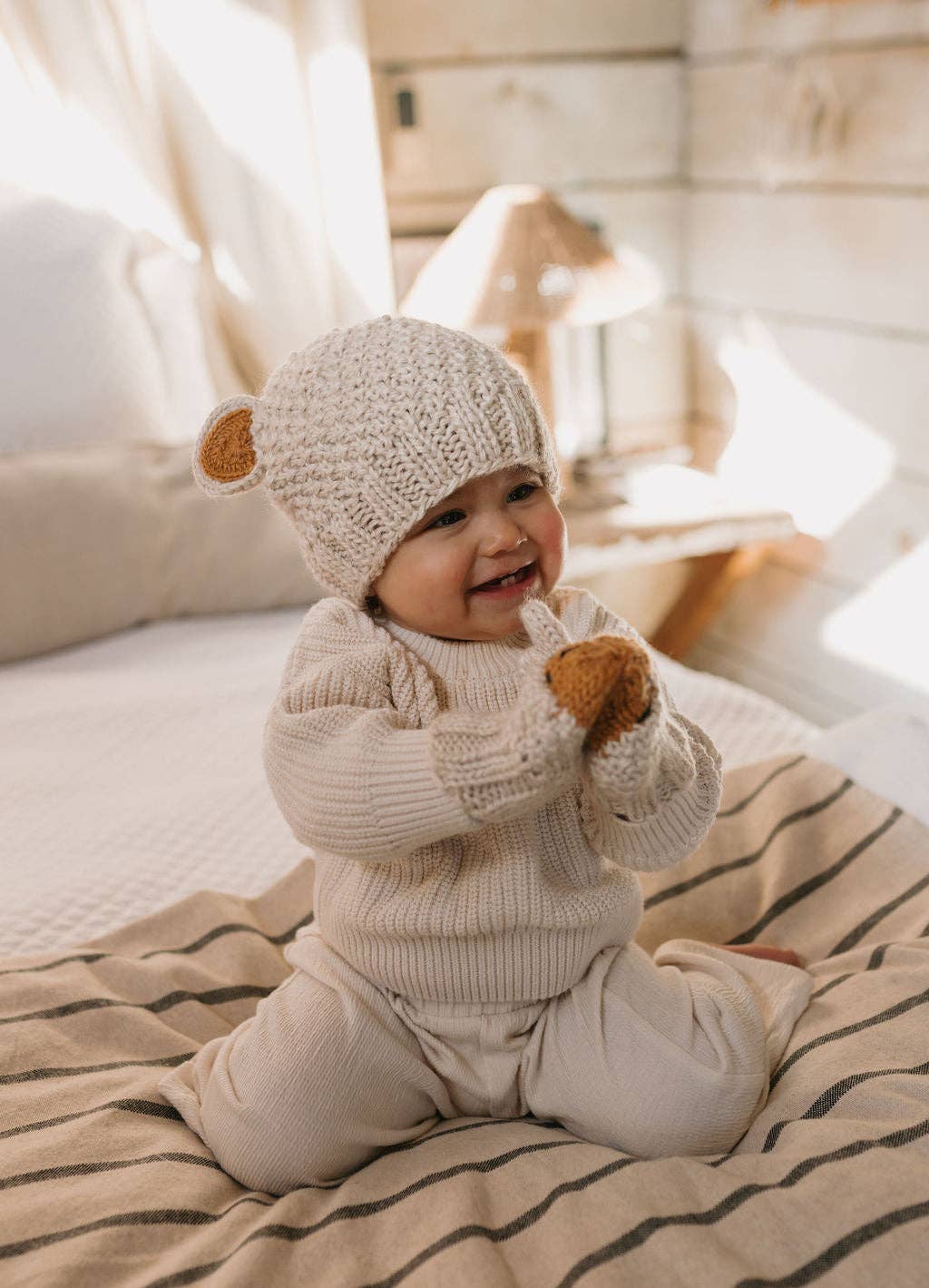 Bear Beanie | Oatmeal
