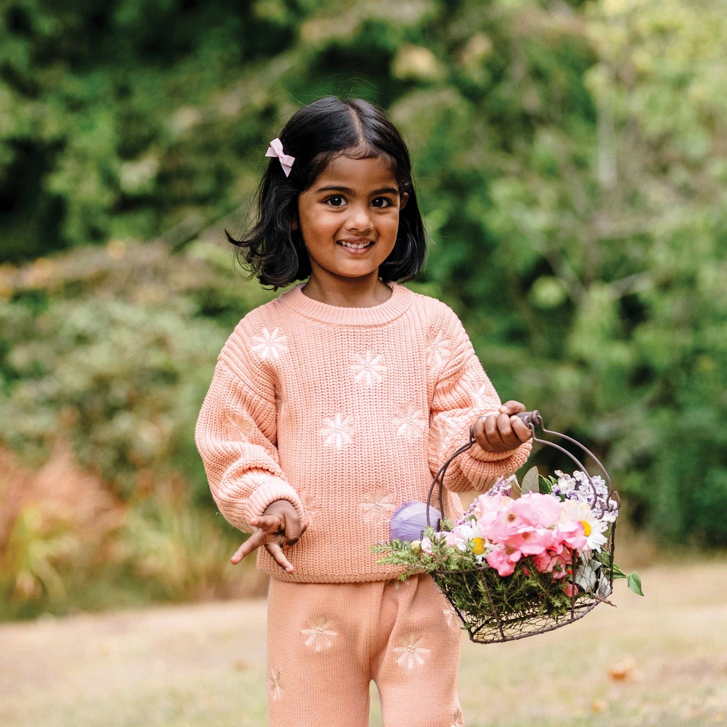 Embroidered Knit Jumper | Pearl